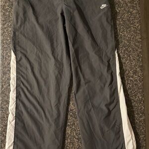 Nike Black Track Pants with White Side Panels